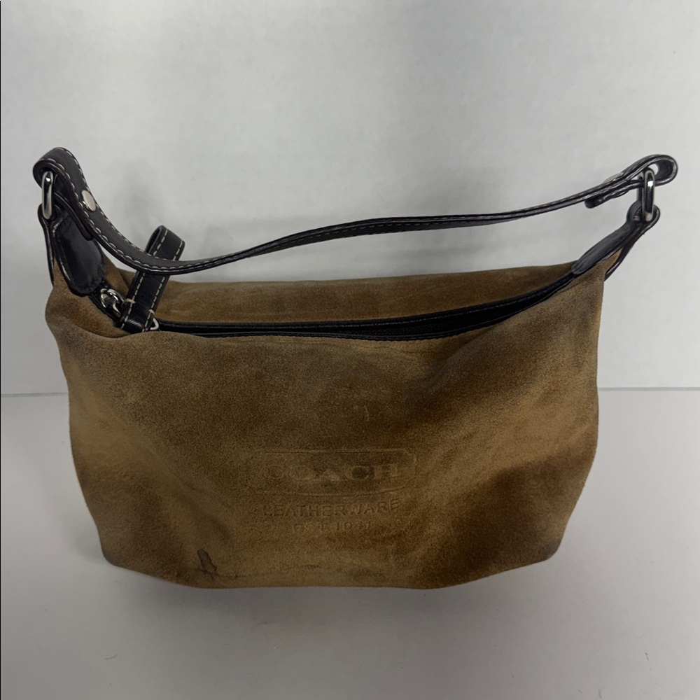 Coach Y2K Demi Suede Shoulder Bag Brown/Tan Missing hangtag